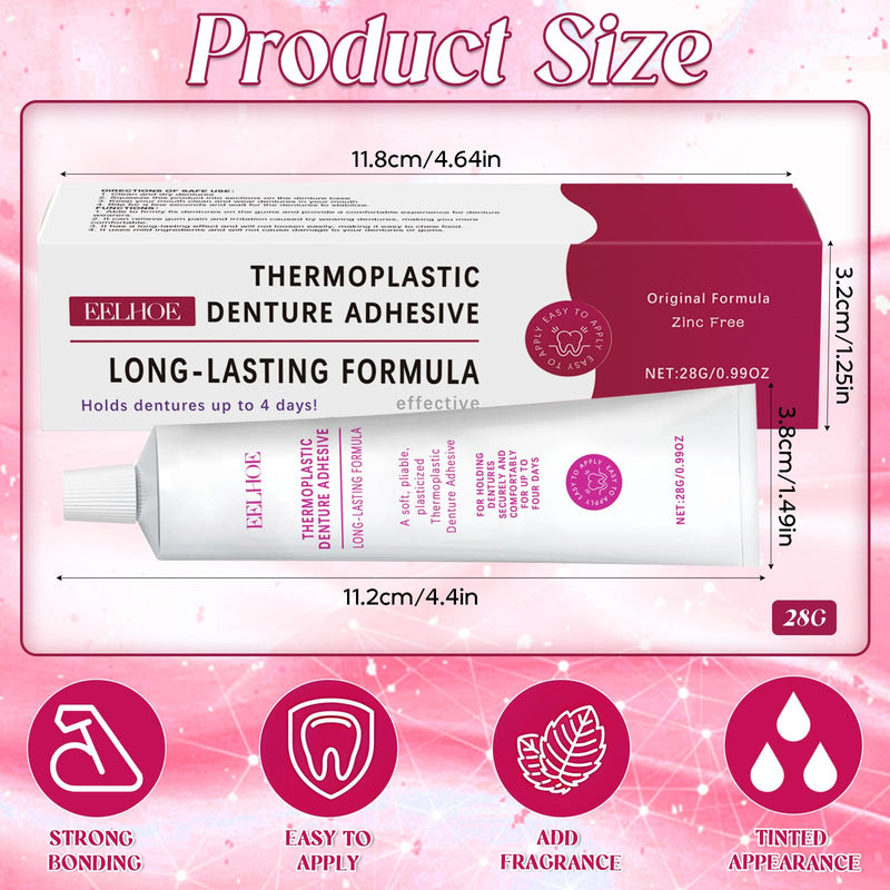 [Australia] - Denture Adhesive Gel Thermoplastic Denture Adhesive Denture Glue Denture Adhesive Adhesive Cream for Dentures Thermoplastic Denture Adhesive (Pack of 1) 