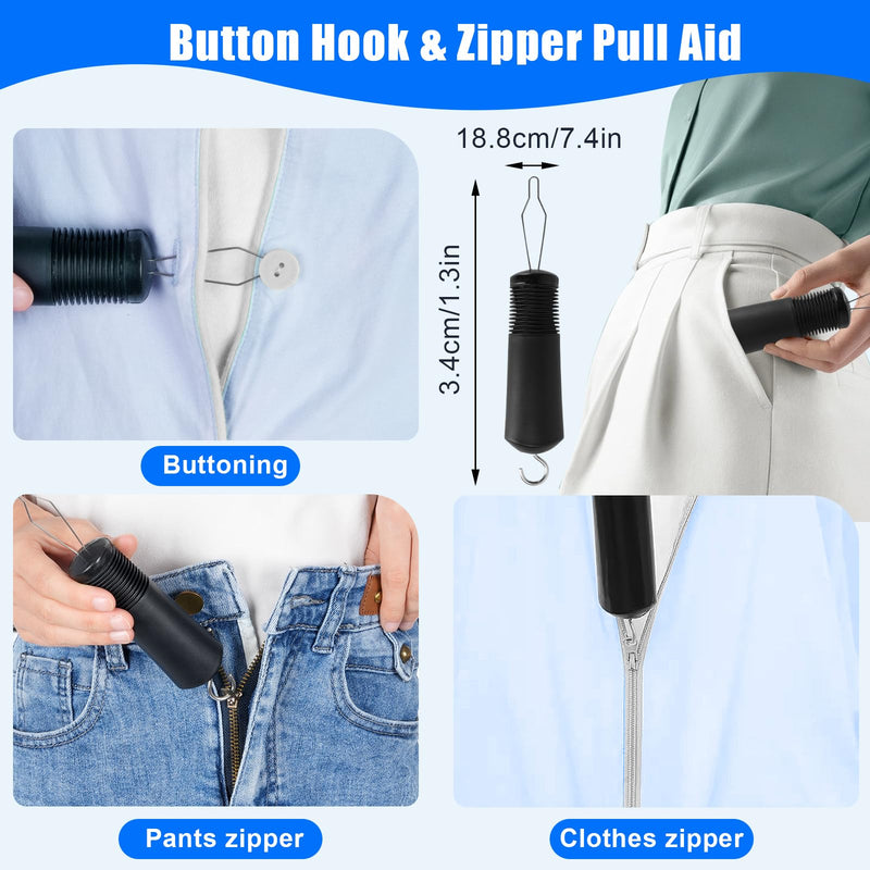 [Australia] - Sock Aid Kit for Seniors ‚Äì Easy Sock Helper Device with Button Hook, Zipper Pull, Dressing Stick & Shoe Horn ‚Äì Daily Dressing Aid for Limited Flexibility 