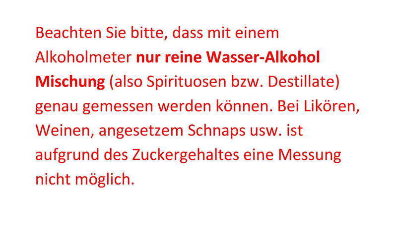 [Australia] - Dr. Richter alcohol meter 0-100 Vol% with thermometer and compensation scale, protective cover can be used as an immersion cylinder 