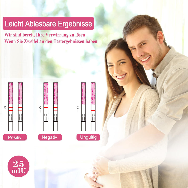 [Australia] - MOMMED Ovulation test strips, 60 practical ovulation test sticks with 60 urine cups - quick fertility test for women - ovulation test strips 25 mIU/ml 60 pieces (pack of 1) 