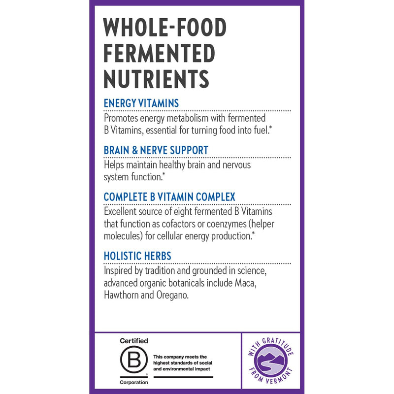 New Chapter Fermented Coenzyme B Complex, 30 Count | Rich in Vitamin B12, Vitamin B6, and Biotin with Organic Ingredients for Energy, Brain, and Beauty Support, One Daily 30 Count (Pack of 1)
