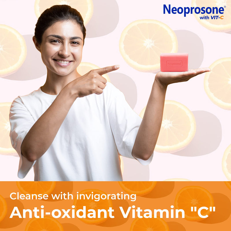Neoprosone, Skin Brightening Soap | 7oz / 200g | Exfoliating, Cleansing Bar, Helps to Reduce Spots on: Knees, Elbows, Face, Private Areas | For Women and Men, with Vitamin C and Castor Oil 0.04 Ounce (Pack of 1)