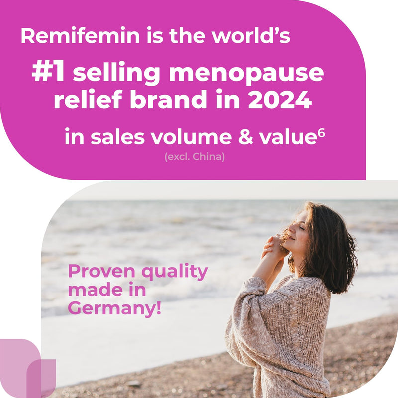 [Australia] - Menopause Symptoms Relief - Clinically Proven Ingredients - Menopause Supplements - Black Cohosh - Estrogen-Free - Made in Germany - 120 Tablets Unflavoured 
