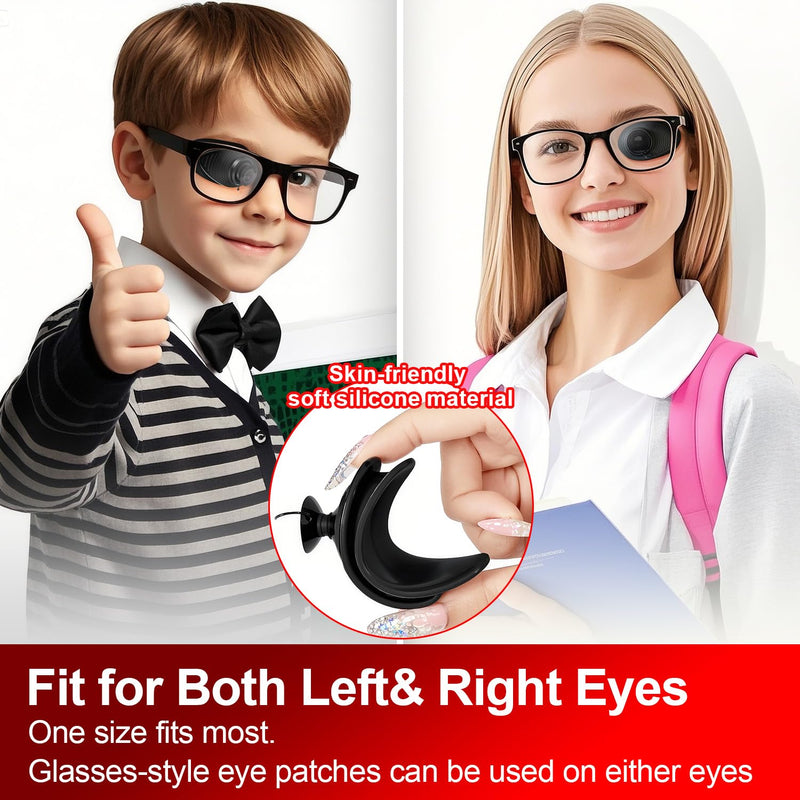[Australia] - Medical Glasses Eye Patch‚Äì3D Eye Contour Design for a Comfortable fit, Adjustable Made of Soft, Skin-Friendly Silicone, Universal for Left/Right Eye‚Äìfor Kids & Adults Amblyopia, Strabismus 