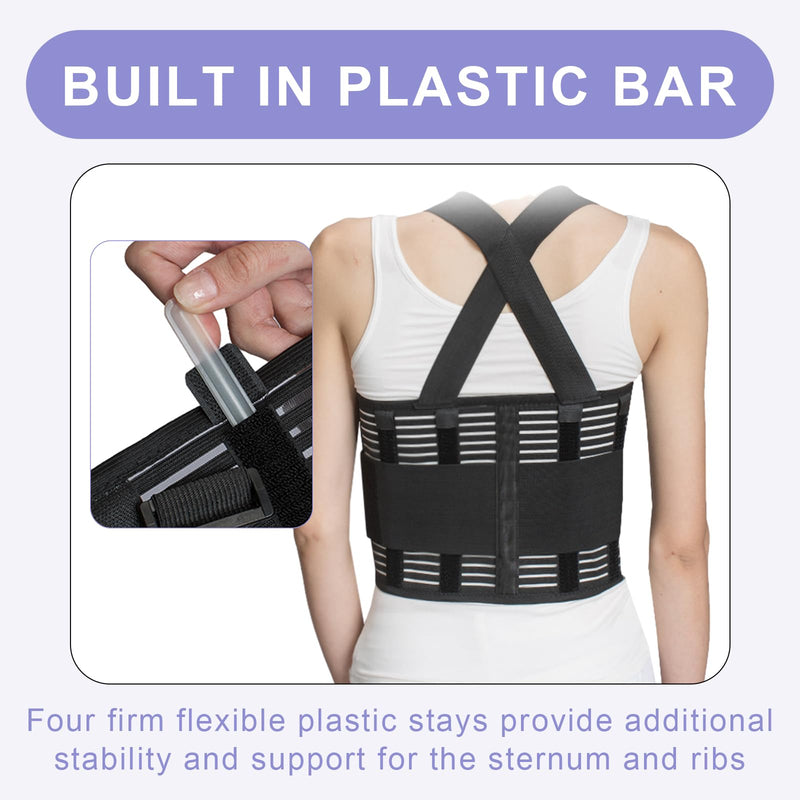 [Australia] - Rib Brace for Women,Breathable Chest Belt Support for Rib Injury, Fracture, Dislocated Ribs Protection and Post-Operative Recovery,Men Rib Protector for Back Crack (Large) Large 