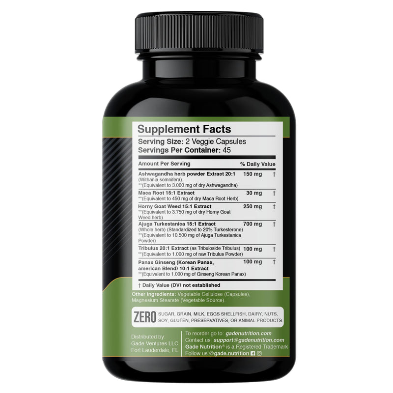 [Australia] - Ashwagandha - Maca Root - Horny Goat Weed - Turkesterone - Tribulus - Ginseng 