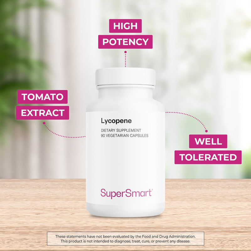 [Australia] - Supersmart - Lycopene 30mg per Day (High Potency) - Tomato Extract 10% Carotenoids - Lycopene Supplement | Non-GMO & Gluten Free - 90 Capsules 