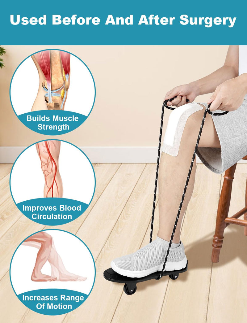 [Australia] - Knee Glide for Knee Replacement Recovery Aids Kit Knee Therapy Exercise Strengthening Equipment for ACL PCL MCL Knee Surgery Before and After 