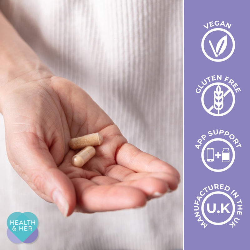 Health & Her Sleep+ Supplements for Women - Women's Multivitamin with Lavender, Chamomile & Magnesium - Vegan, Gluten-Free - 2 Month Supply, 60 Capsules 30 count (Pack of 2)