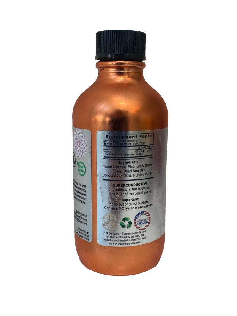 [Australia] - Ormus Ocean Nectar Monoatomic Gold with Iodine Designed to Decalcify The Pineal Gland, Support Thyroid and Increase Feelings of Alertness, Clarity of Thought and Energy 4oz 