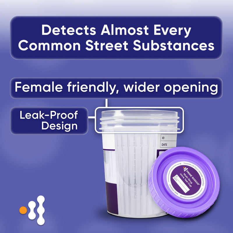 [Australia] - [5 Pack] Prime Screen Multi Drug Urine Test Cup -6 Panel (BZO,COC,mAMP,OPI, OXY,THC) C-CUP-TDOA-564 5 