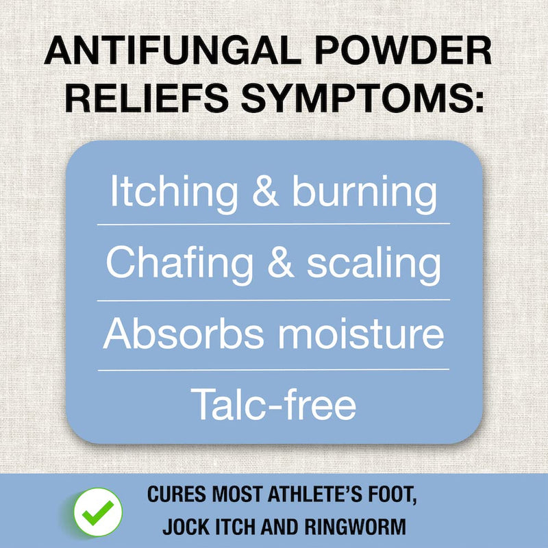 Puregen Labs Antifungal Powder with 2% Miconazole Nitrate for Common Fungal Infections Including Athlete’s Foot, Jock Itch and Ringworm, Talc Free, 3 oz (85g)