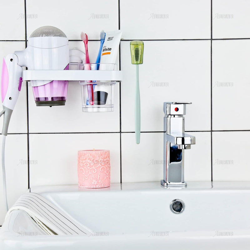 [Australia] - AUEAR, 6 Pack Toothbrush Holder with Suction Cup Toothbrushed Head Covers Caps Protector Case Box for Bathroom Wall Mirror Home Outdoor Travel 2*red/2*blue/2*green 