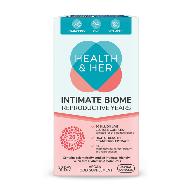 Health & Her Intimate Biome Reproductive Years - 60 Oral Capsules - 30 Day Supply 60 count (Pack of 1)