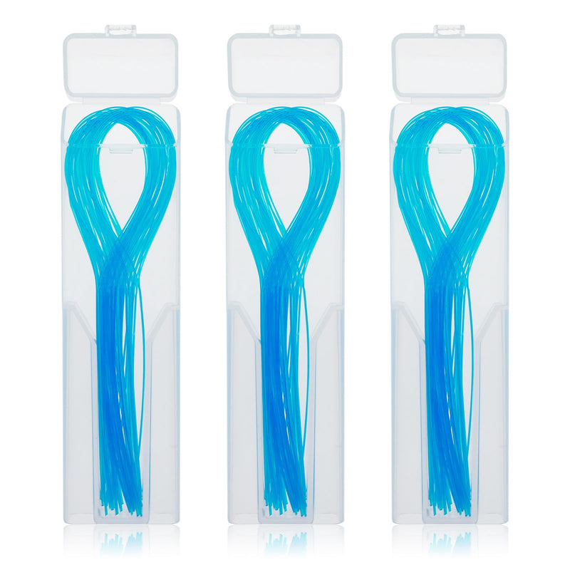 [Australia] - Dental Floss Threader Pack of 150 Deep Cleaner Dental Floss Threaders for Braces Bridges and Implants (3 Pieces, Blue) 