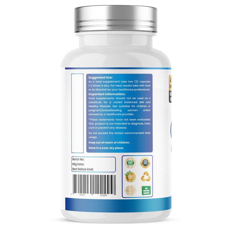 Humming Herbs Choline Complex 320mg Elemental from Alpha GPC & Citicoline | 120 Vegan Capsules | 60-Day Supply | Food Supplement