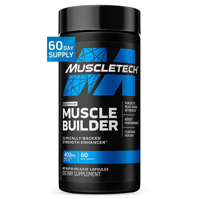 [Australia] - Muscletech Nitric Oxide Supplements for Men & Women, Muscle Builder (60 Capsules) - Nitric Oxide Booster Supplement Supports Muscle Gain & Performance - 400mg Peak ATP for Enhanced Strength 60 Count 