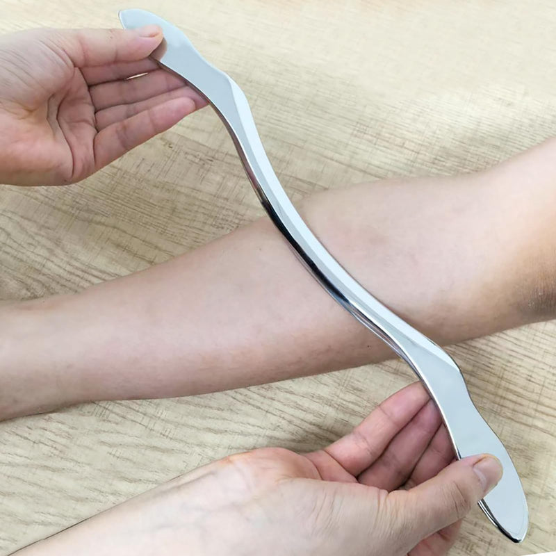 BYYDDIY Stainless Steel Gua Sha Muscle Scraper Scraping Massage Tool,IASTM Tools, Great Soft Tissue Physical Therapy Used for Back, Legs, Arms,Neck (L-bar) L-bar
