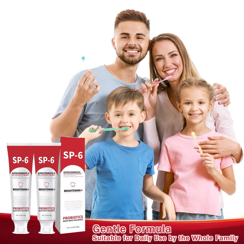[Australia] - 2Pcs SP-6 Probiotic Whitening Toothpaste, Enhanced Formula with 6 Natural Probiotics for Teeth Whitening, Gum Health, Enamel-Safe, Fresh Breath 