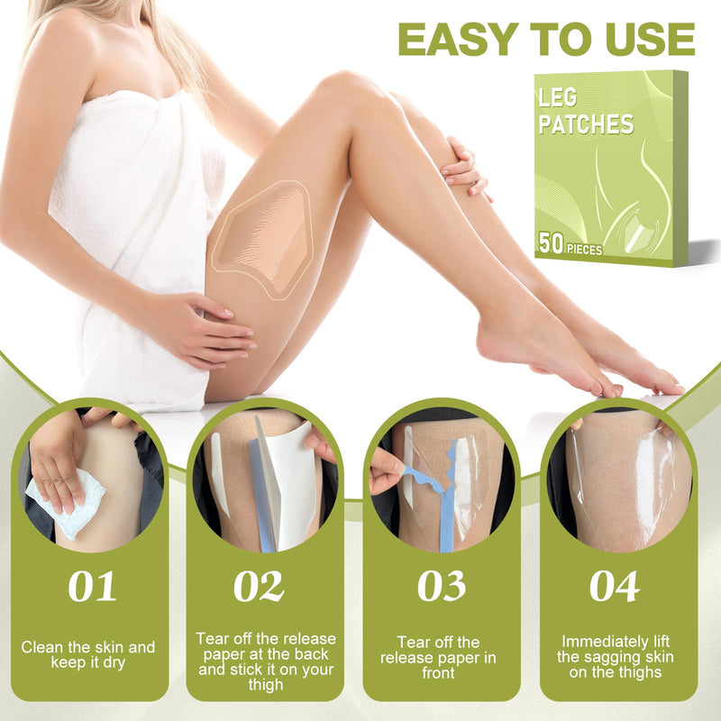 [Australia] - 50PCS Thigh Lift Tape - Lift and Glow Patches Legs Invisible Waterproof Adhesive Body Tape, Anti Friction Invisible Patchs for Daily Use 