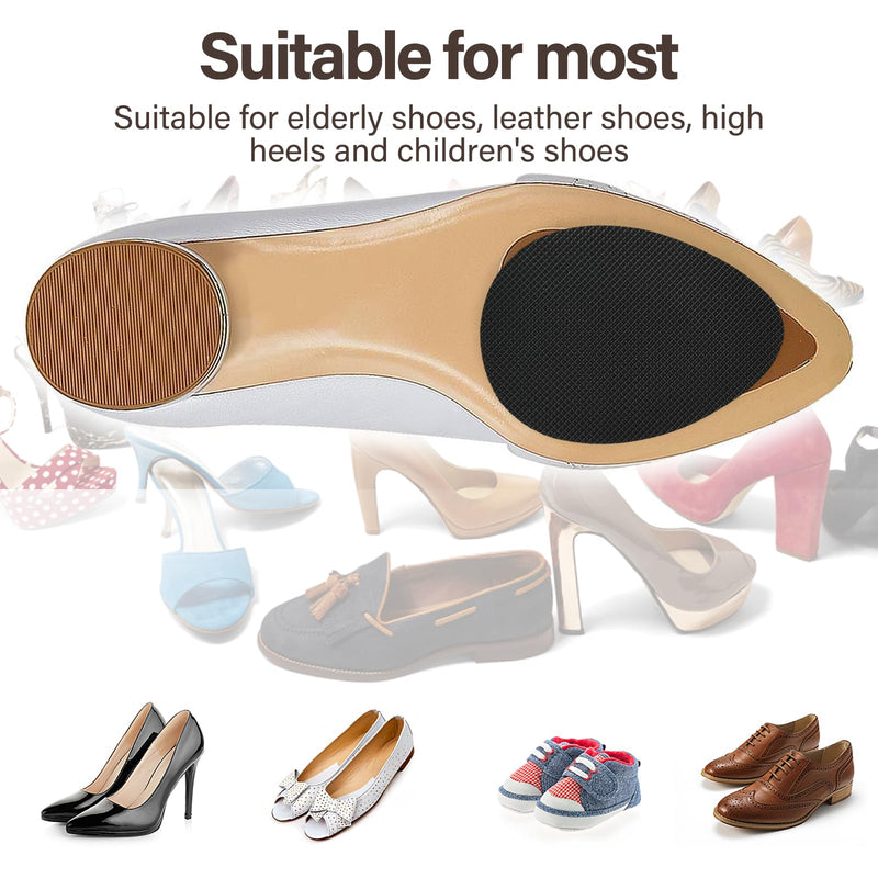 [Australia] - ASTER Pack of 8 anti-slip shoe pads, non-slip shoe soles for high shoes, rubber soles for sticking on, adhesive anti-slip shoe pads, self-adhesive shoe sole protection 