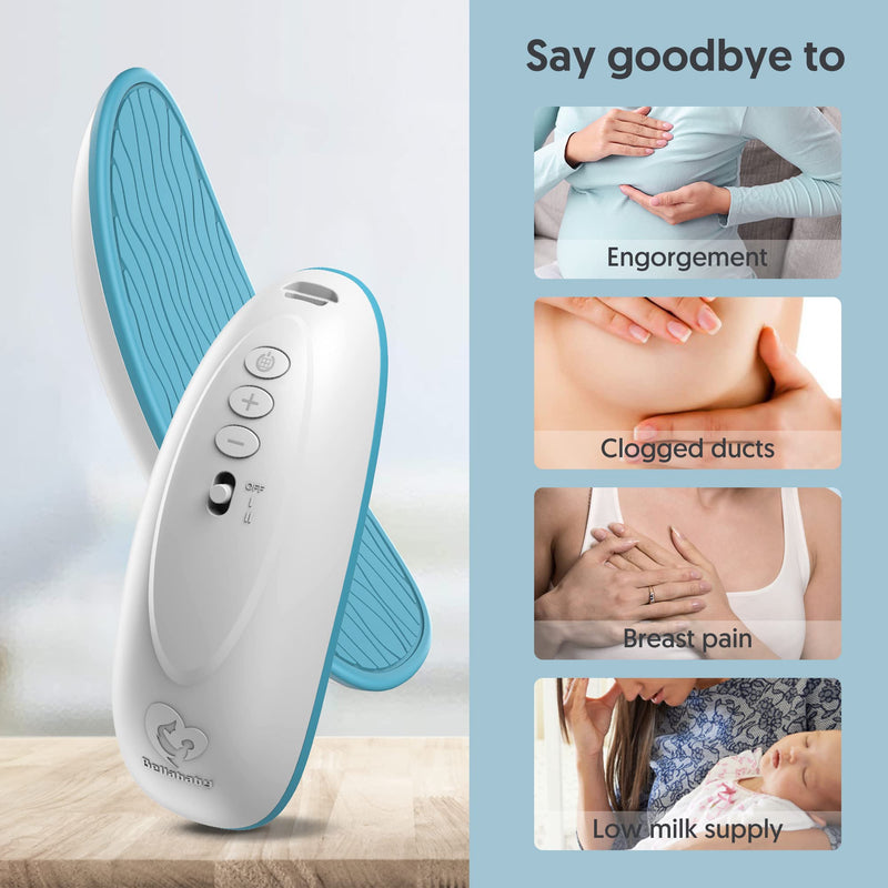 [Australia] - Bellababy Heat+Vibration Lactation Massager (1 Pc),Relieve Ducts Clog,Mastitis,Engorgement and Pain,Increase Milk Flow,6 Modes of Vibration,3 Levles of Heat. Single 1pcs 