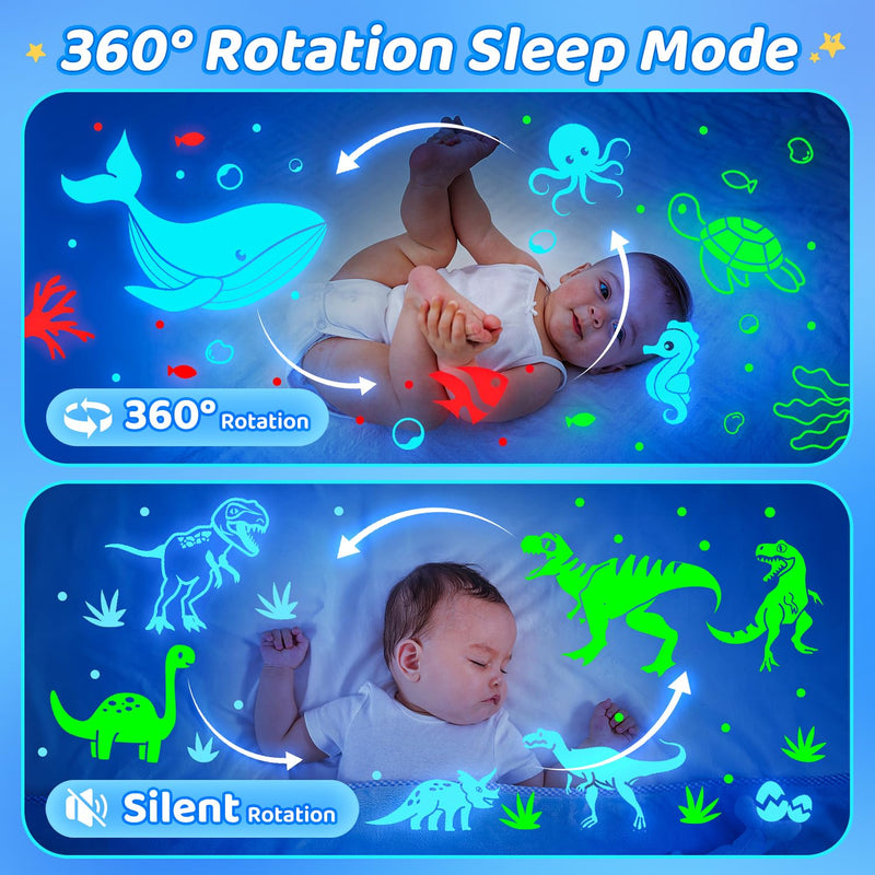 [Australia] - Dinosaur Night Light for Kids, 93 Lighting Effects+15 Musics Kids Night Light Projector for Kids, 3 Films+Remote Toddler Kids Projector Night Light for Kids,360° Silent+Dimmable Egg Light for Nursery 