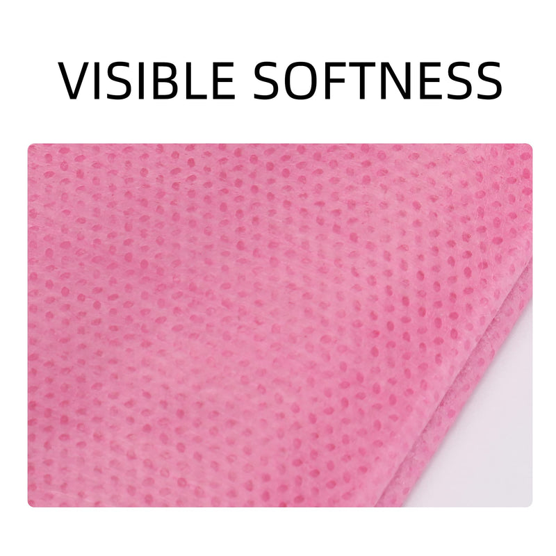 [Australia] - 20PCS Massage Table Sheets Disposable Non Woven SPA Bed Cover Breathable Polypropylene Fabric 31" x 70" Thin, Not Waterproof ÔºàPinkÔºâ 20PCS Pink Breathable 