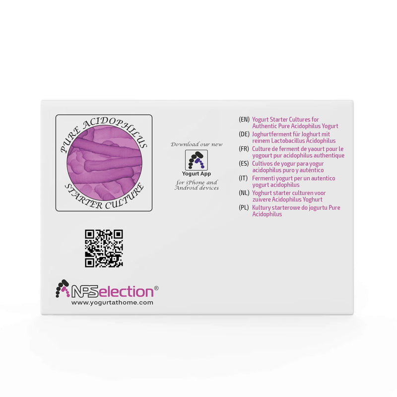 Pure Acidophilus Yogurt Starter - Pack of 5 Freeze-Dried Culture Sachets for Authentic Plain Yogurt (5 sachets) 5 Count (Pack of 5)