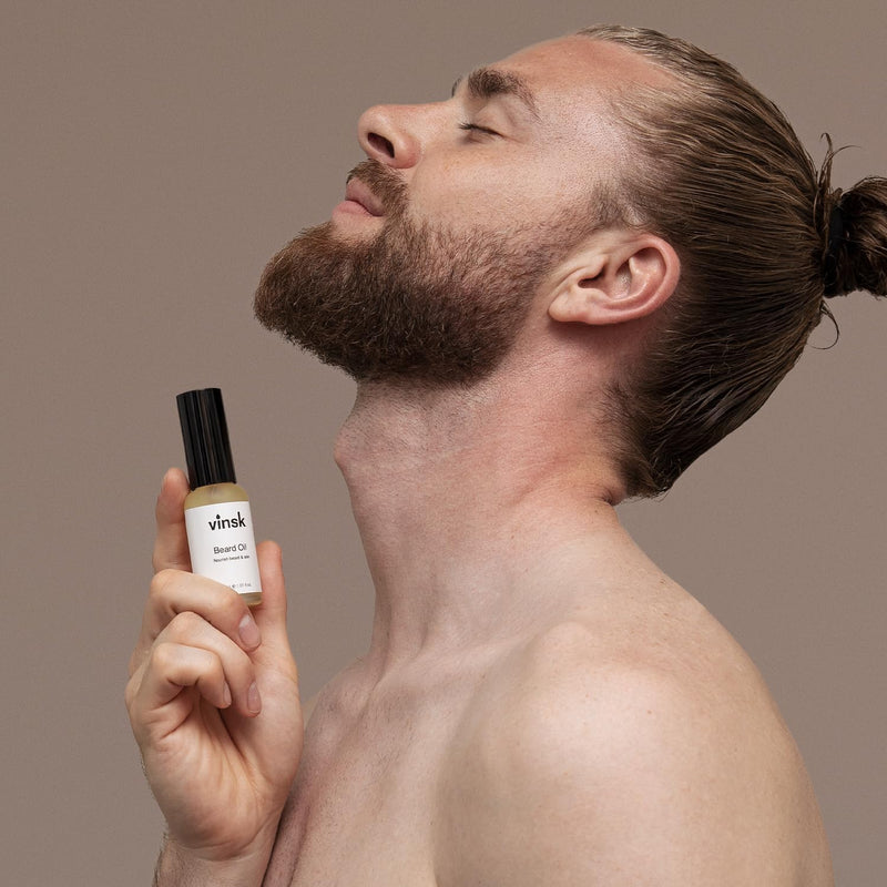 [Australia] - vinsk® Premium Beard Oil Men [30ml] for three-day stubble to full beard | 100% natural beard oil for a soft & radiant beard | Moisturizing Beard Softener I Beard oil for Men 
