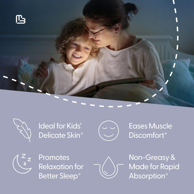Lavender & Chamomile Magnesium Lotion for Kids & Babies, 8 fl oz by M3 | Soothes Tired Legs, Supports Restful Night's Sleep, Moisturizes & Hydrates Sensitive Skin, Gentle Body Lotion for Daily Use Lavender Magnesium Lotion for Kids