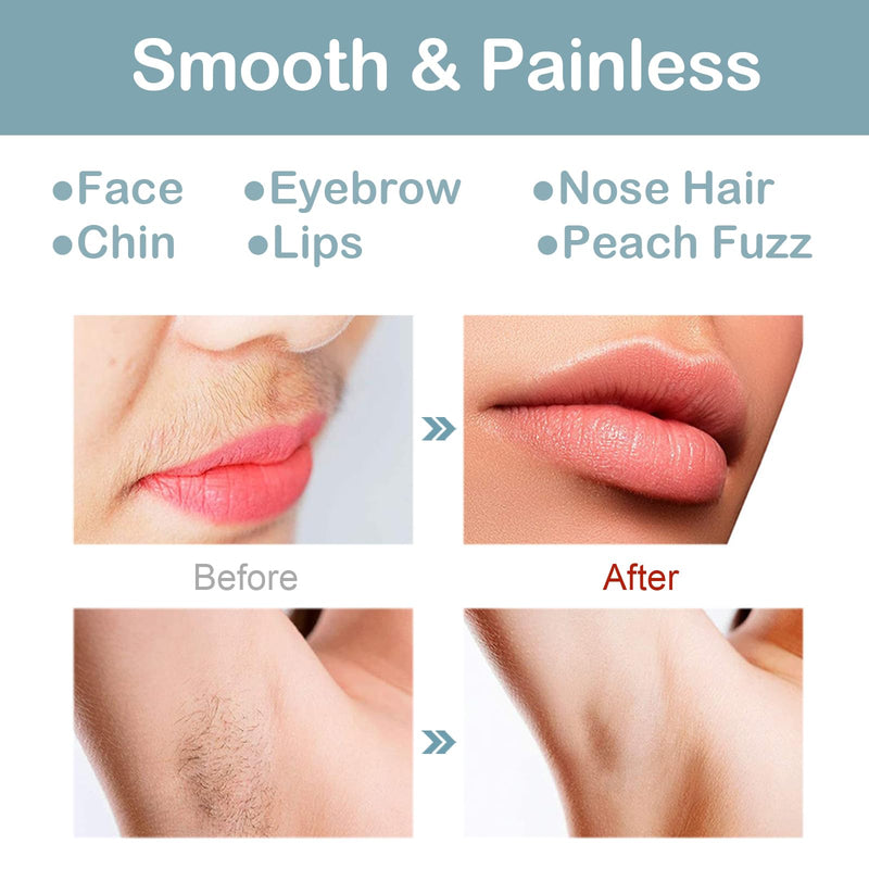 [Australia] - Eyebrow Facial Trimmer for Women - 2 in 1 Rechargeable Face Eye Brow Shaver - Face Remover Peach Fuzz Painless Facial Removal Built-in LED Light for Lips Arm Nose Hair Bikini Line Body (Pink) White 