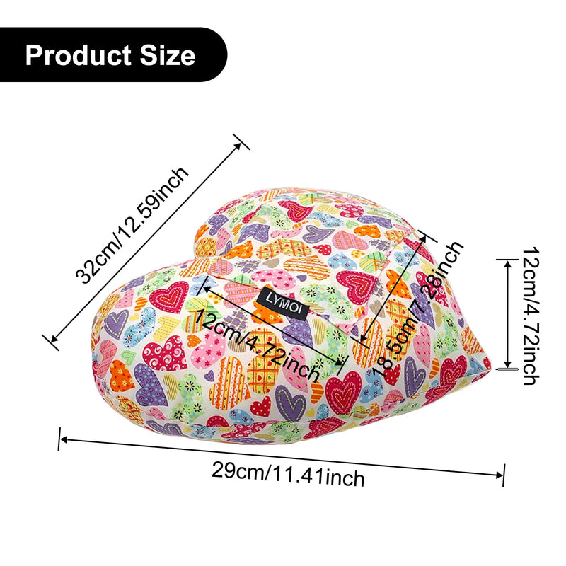 Heart Pillow for After Heart Surgery, Open Heart Surgery Pillow After Cough Recovery with Pocket, Comfort Cushion Recovery Gifts for Women Men Patients Heart Shaped Pillow Colorful