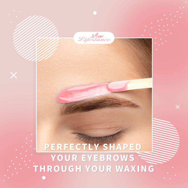 [Australia] - Lifestance Waxing Set Professional for Women, Wax Warmer Wax Hair Removal with 400g Waxing Beads, 1 Silicone Bowl and 30 Wax Sticks, 1 Wax Machine for Waxing at Home Pink Waxing Set 