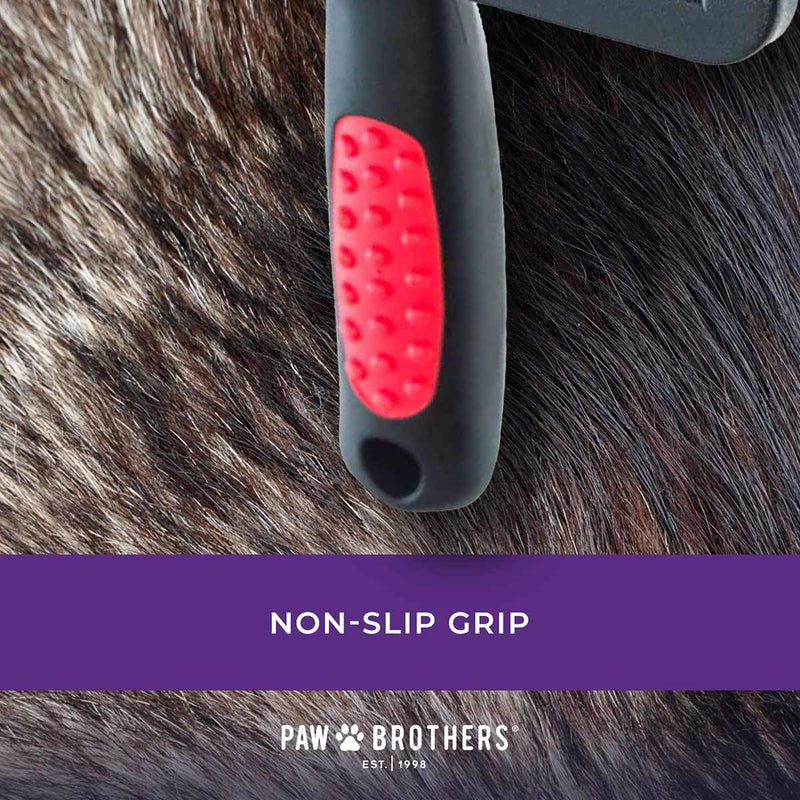 Paw Brothers Grooming Tool and Nature's Specialties Conditioning Spray Bundle - Soft Coated Pin Curved Slicker Brush, Small - Quicker Slicker Detangling and Conditioning Spray, Ready to Use, 16 oz - PawsPlanet Australia