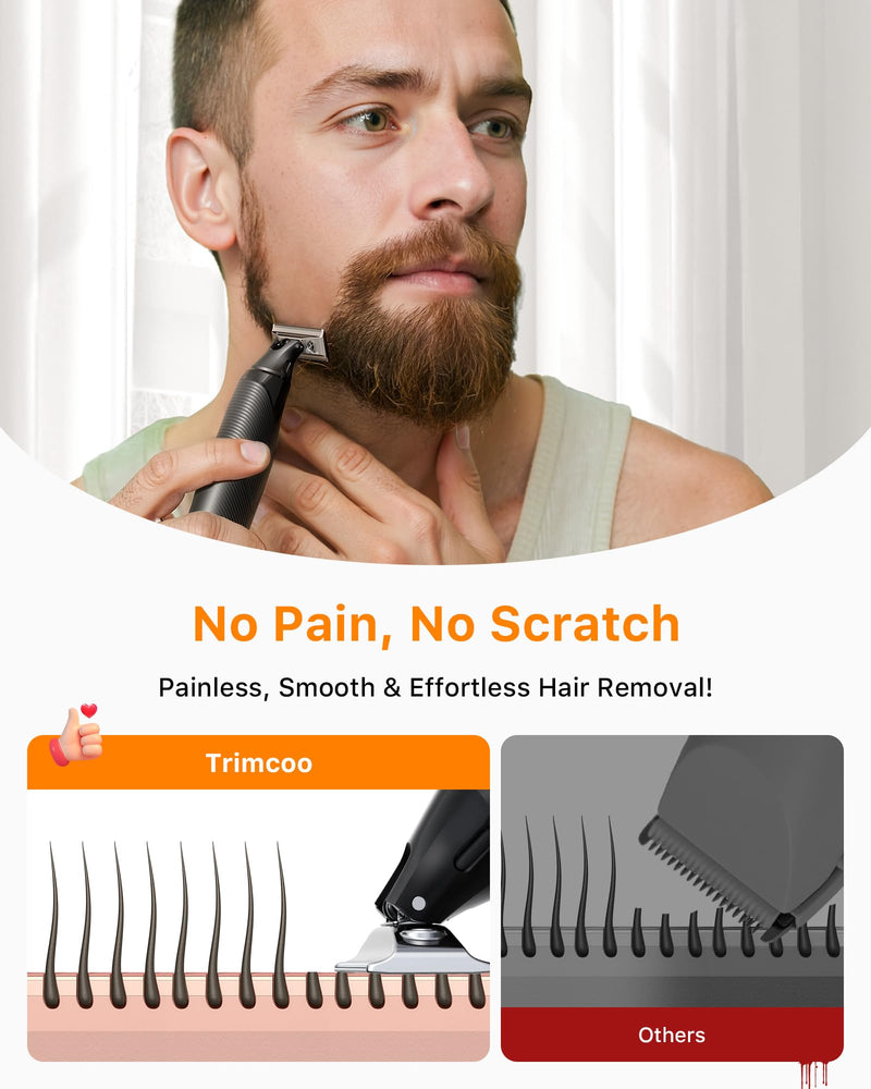 [Australia] - [2025 Upgraded] Beard & Nose Hair Trimmer Kit, [All-in-One] 12 in 1 Rotating Comb, Travel Body Hair Electric Shaver for Men, USB-C Fast Charging, Painless Razor Waterproof Wet/Dry, Black(Pack) Pack Version 