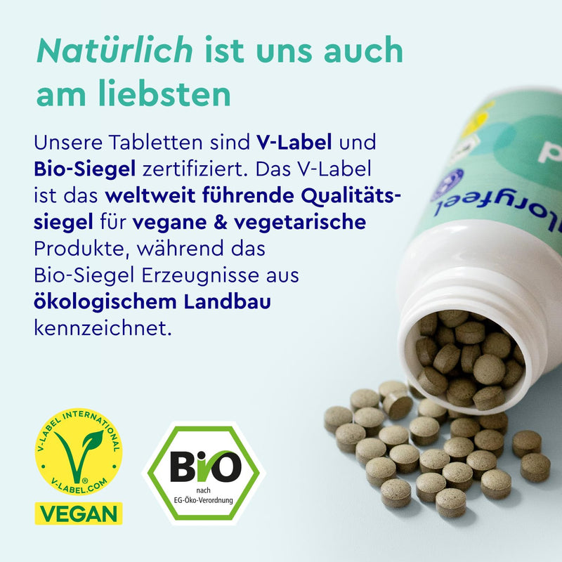 [Australia] - Iodine from organic kelp - 225µg high dose iodine - 365 tablets - Certified organic quality - 100% natural iodine from brown algae - Thyroid function + hormones - Vegan & laboratory tested 