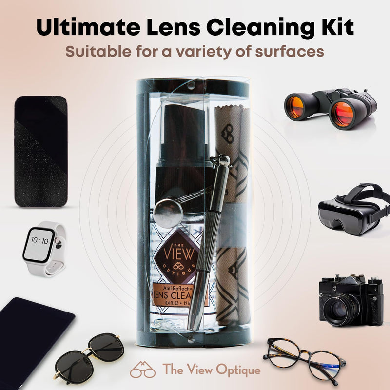 [Australia] - Anti-Reflective Safe Lens Cleaner & Repair Kit ‚Äì 0.4oz Glasses Cleaner Spray, Microfiber Cloth & Keychain Screwdriver in a Vinyl Snap Case for glasses & screens (3 Piece Set) 1x0.4oz Lens Spray + 1 Microfiber Cloth + 1 Screwdriver 0.4 Fl Oz (Pack of 3) 