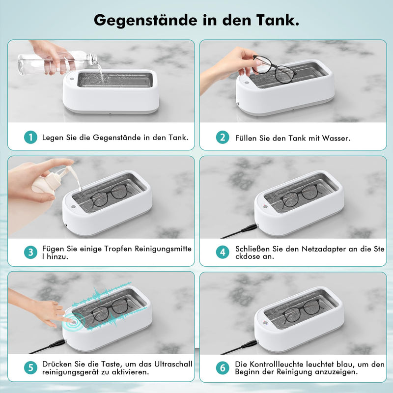 [Australia] - ETENTOUS ultrasonic cleaning device 48KHZ ultrasonic cleaning device glasses 640ml Ultrasonic Cleaner 40W jewelry cleaner ultrasonic glasses cleaner ultrasonic device for jewelry dentures 