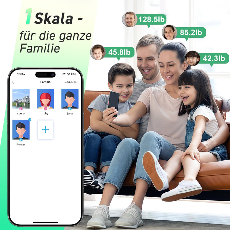 [Australia] - INSMART digital personal scales, people scales with Bluetooth, body fat scales for BMI, weight, body fat, pulse rate, muscle mass, water, protein, skeletal muscle, bone weight, BMR, etc. Black 