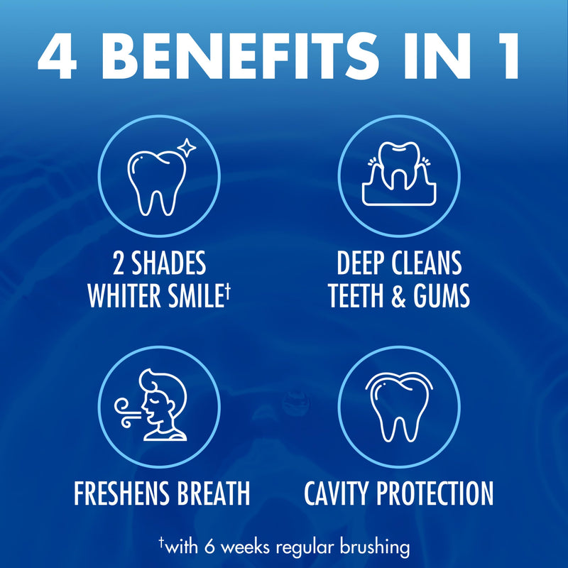 [Australia] - ARM & HAMMER Advance White Toothpaste, Teeth Whitening Baking Soda Toothpaste with Stain Defense Technology and Fluoride, Clean Mint Flavor, 6.0 Oz (4 Pack) 6 Ounce (Pack of 4) Tooth Cleaning Agent 