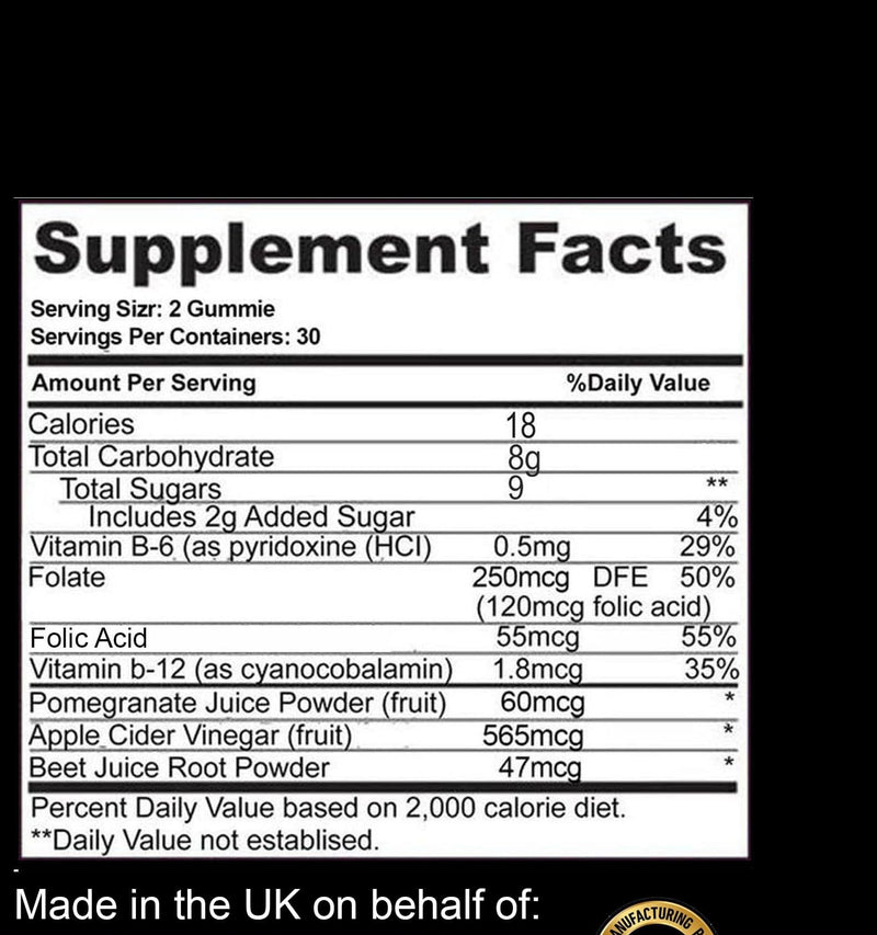 Prolong Power Gummies for Men, Max Strength Male Performance Formula - Powerful Natural Ingredients - New & Sealed - 60 Gummies