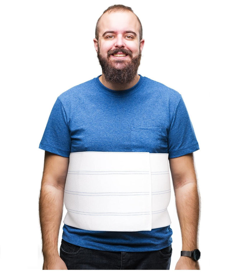 [Australia] - NYOrtho Bariatric Abdominal Binder,12-Inch Wide Elastic Belly Wrap for Plus-Size Men and Women,Post-Surgery Stomach Compression Garment for Hernia Surgery, Natural Birth, Abdominal Injuries 4 Panel - 12" High 45-60 Inch 