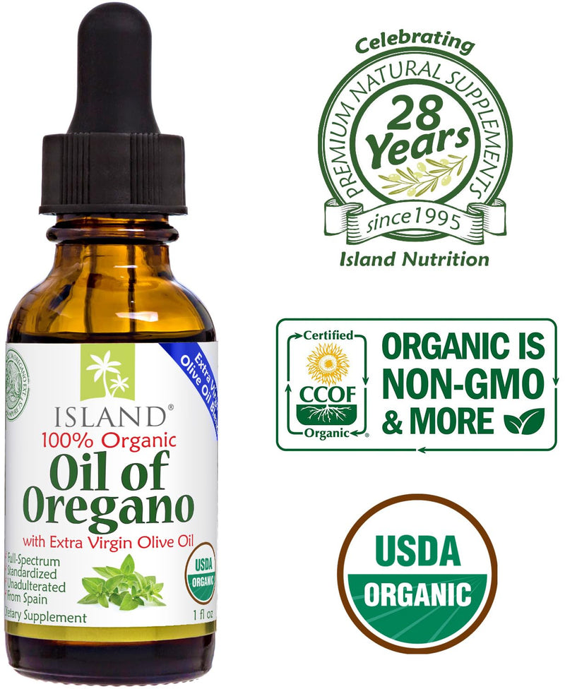 [Australia] - Oil of Oregano Organic Liquid Drops (1 fl oz) - 100% Organic Olive Oil & Organic Oregano Oil, Grown in Spain (Aceite de Oregano) 