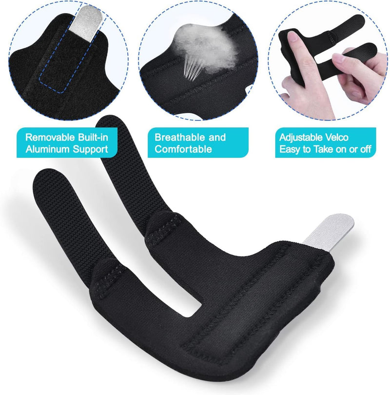 [Australia] - Finger Splints, 2pcs Finger Support Brace Finger Stabilizer for Broken Fingers Straightening Arthritis Knuckle Immobilization 