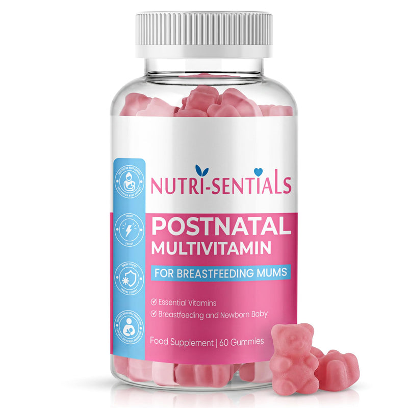 Postnatal Vitamins Gummies- Multivitamin Breastfeeding Supplement for Mums- New Mum Vitamins for Energy, Immunity & Breastfeeding Support- Organic Lactation Supplement- 60 Gummies