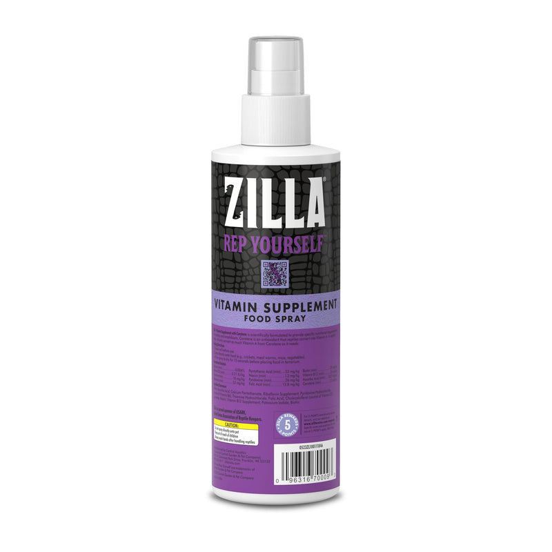 Zilla Vitamin Supplement Food Spray, with Carotene, Spray-on Multivitamin Supplement for Reptiles - PawsPlanet Australia