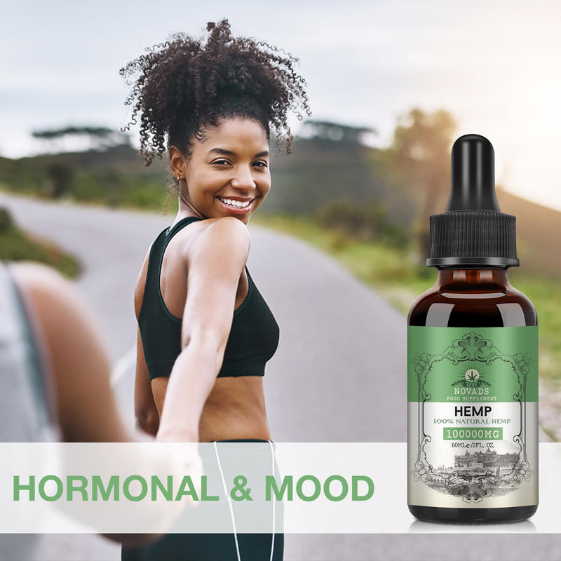 Premium Oil - 100000mg High Potency Natural Oil, Rich in Omega 3-6-9 and Vitamin C & E, Vegan, Enhanced Purity, 60ml (Pack of 2) 60 ml (Pack of 2)