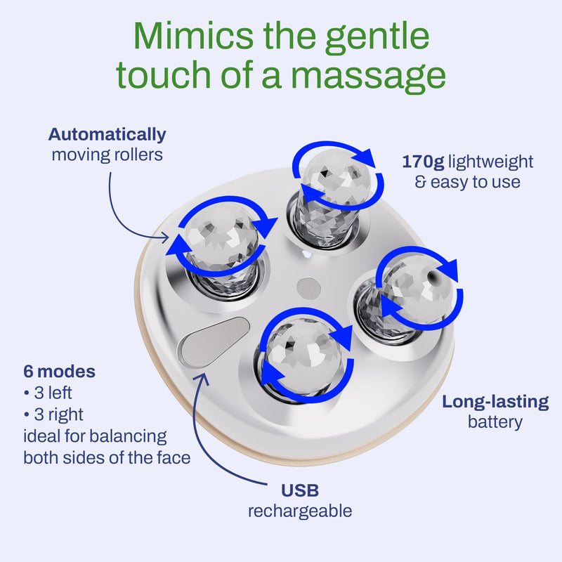 Microcurrent Facial Device, Face Massager Tool, Eye and Neck Massager, Face Roller, Beauty Tools for Relaxing Facial Massage and Skin Care Routine