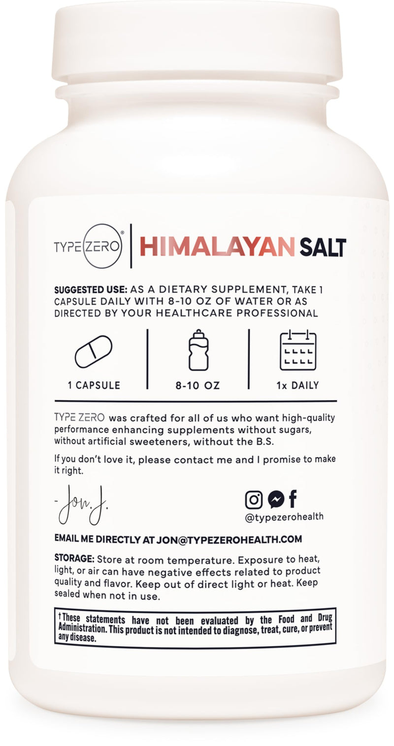 [Australia] - Type Zero Himalayan Rock Salt Capsules (120 Capsules) (1000mg per serving) 